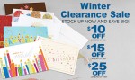 Winter clearance sale stock up now and save big! $10 off orders of $49+, $15 off orders of $99+, $25 off orders of $149+