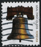 Cancelled Stamp From The United States Featuring The Liberty Bell