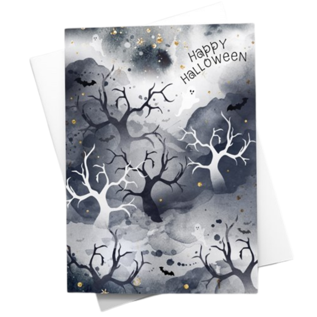 Halloween card with spooky trees from Brookhollow