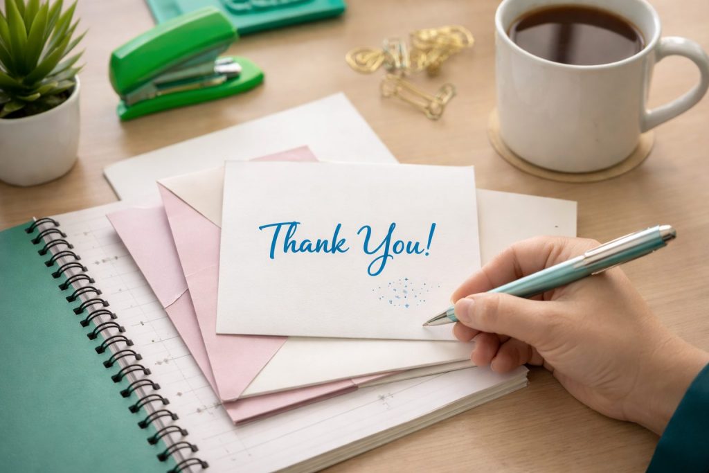 Writing a Thank You Card