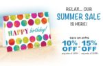 Relax...Our Summer Sale Is Here! Save an Extra 10% Off any order of $49+ or 15% Off any order $149+